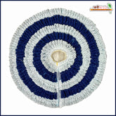 Blended Frill Thread Work Blue & White Poshak With Patka